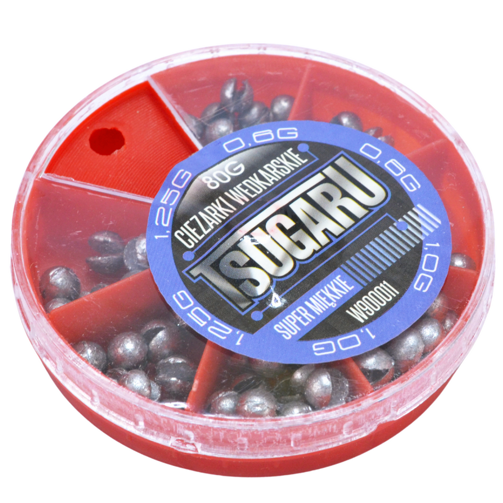 Tsugaru pliikuulist kalapliiatsite komplekt 80g, 3 suurust