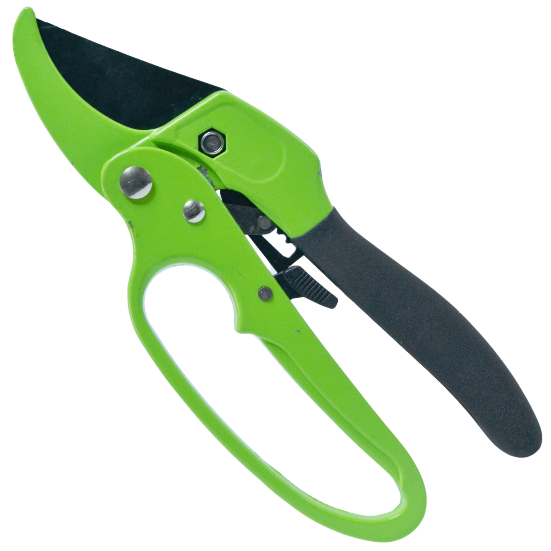 Black Garden Pruner with Ratchet Mechanism
