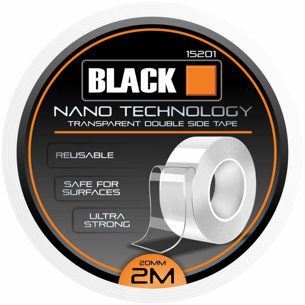 Kahepoolne nano-teip 20mm x 2m veekindel läbipaistev tugev paigaldus