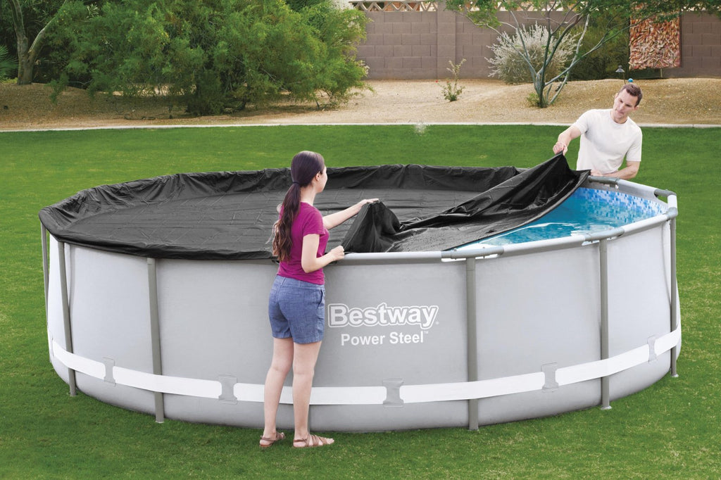Bestway PVC-kaitsekate basseinile Ø 427 cm must 58248