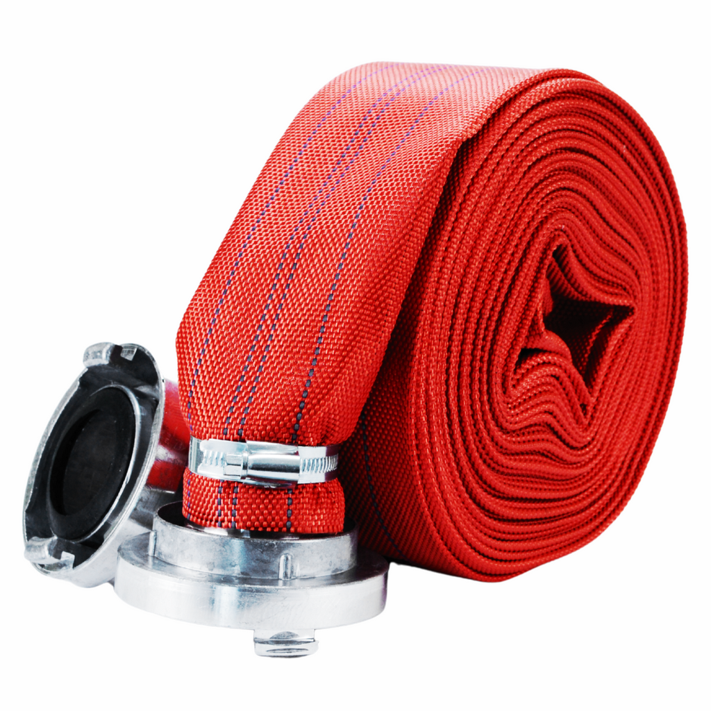 Fire Hose Canvas for Water Pump Septic Tank 1" 30m 8 Bar with Quick Couplings