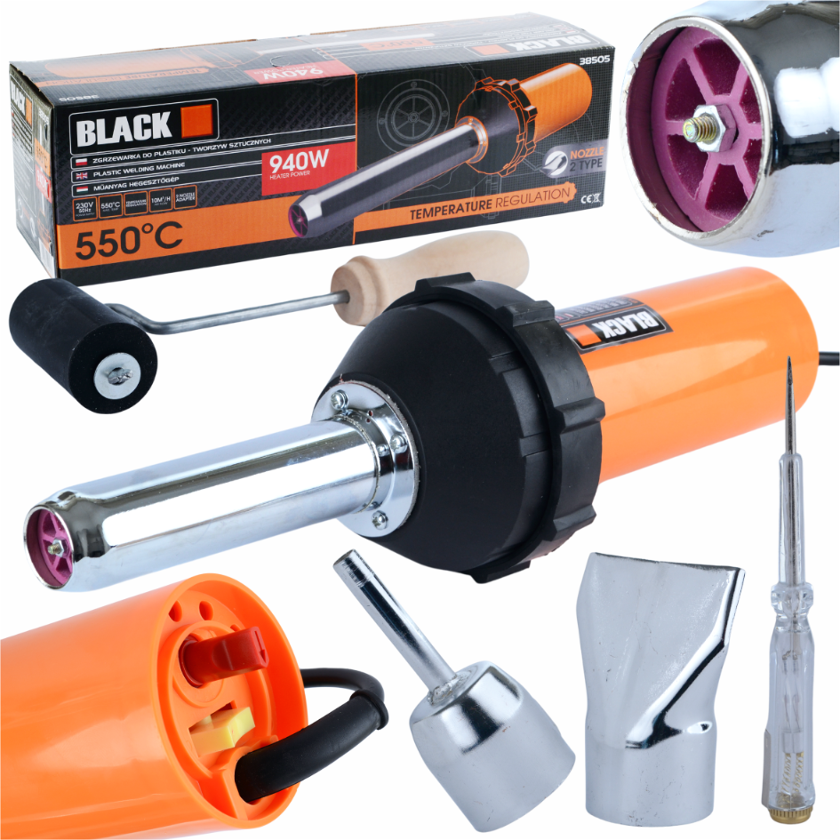 940W Black keevitaja kuumapuhur plastiku ja presendi jaoks