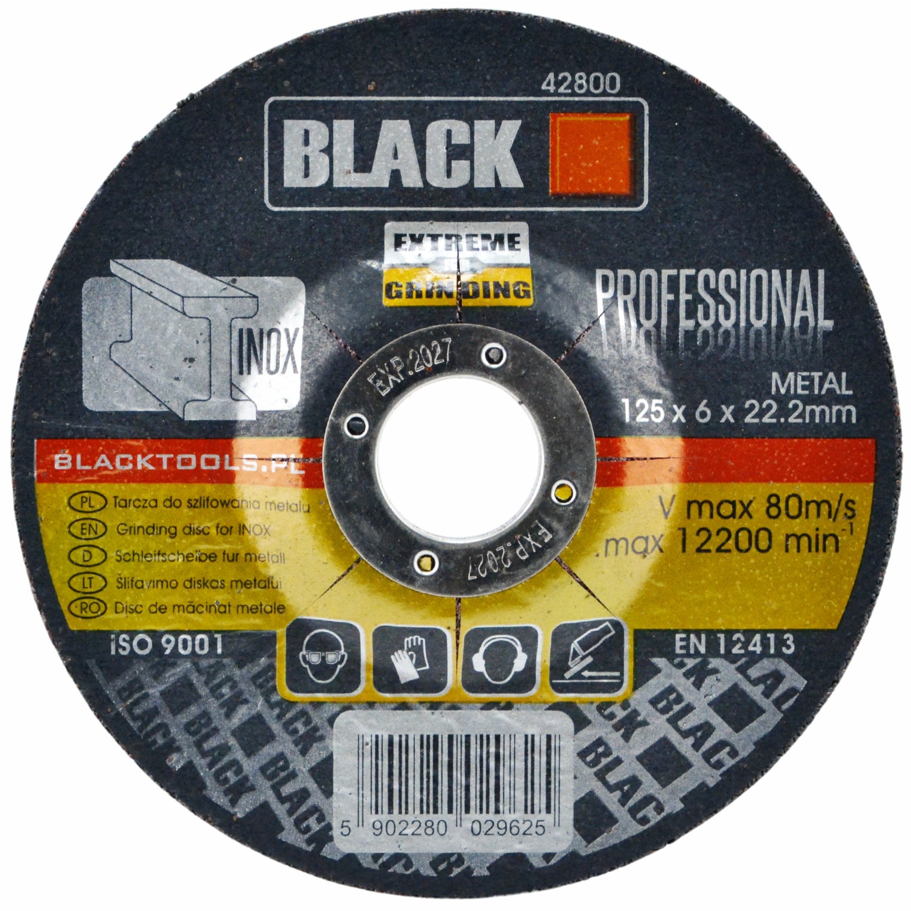 Metal Grinding Disc 125x6x22.2 Inox