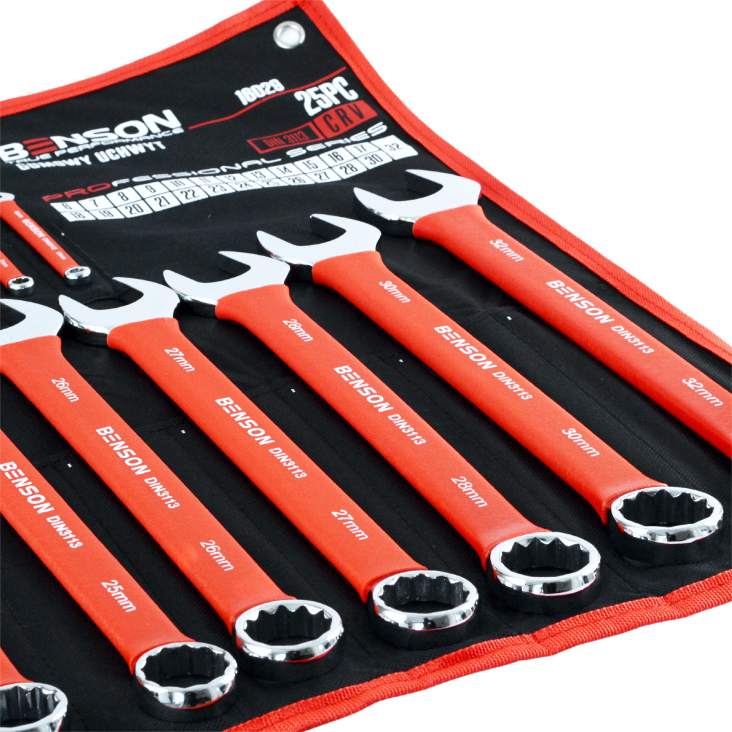 Benson by Black Large Complete Set of 25 Flat Rubber Wrenches 6-32mm
