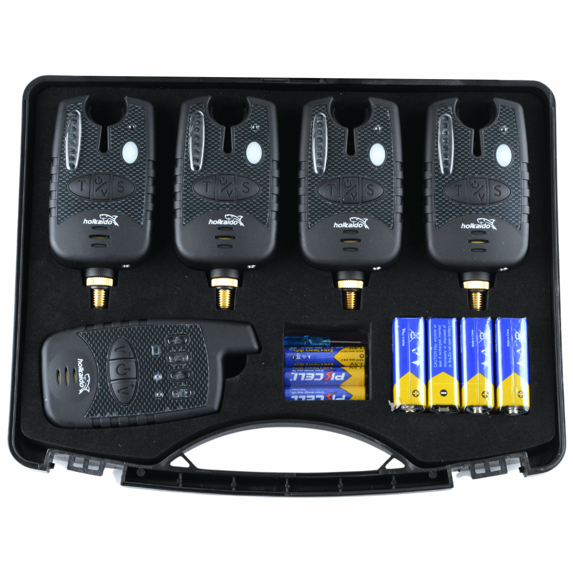 Kalastusäratuse komplekt 4+1 Hokkaido juhtseadmega karbis