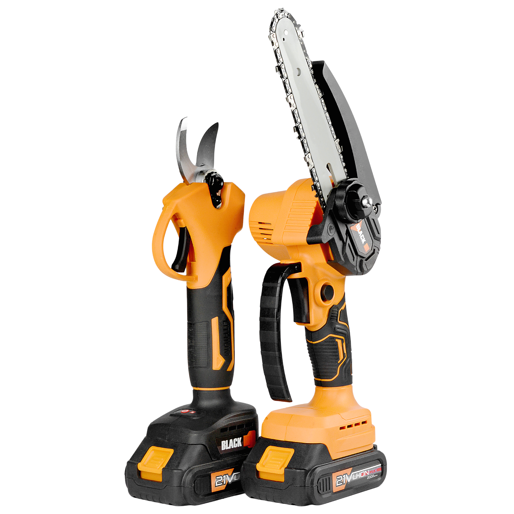 2-ühes juhtmevaba tööriistakomplekt: saag ja oksalõikur 2 x 2Ah akuga