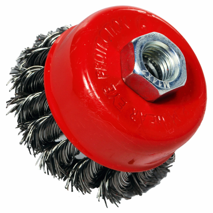 Punutud pöörlev hari M14 75mm metalli puhastamiseks ja lihvimiseks