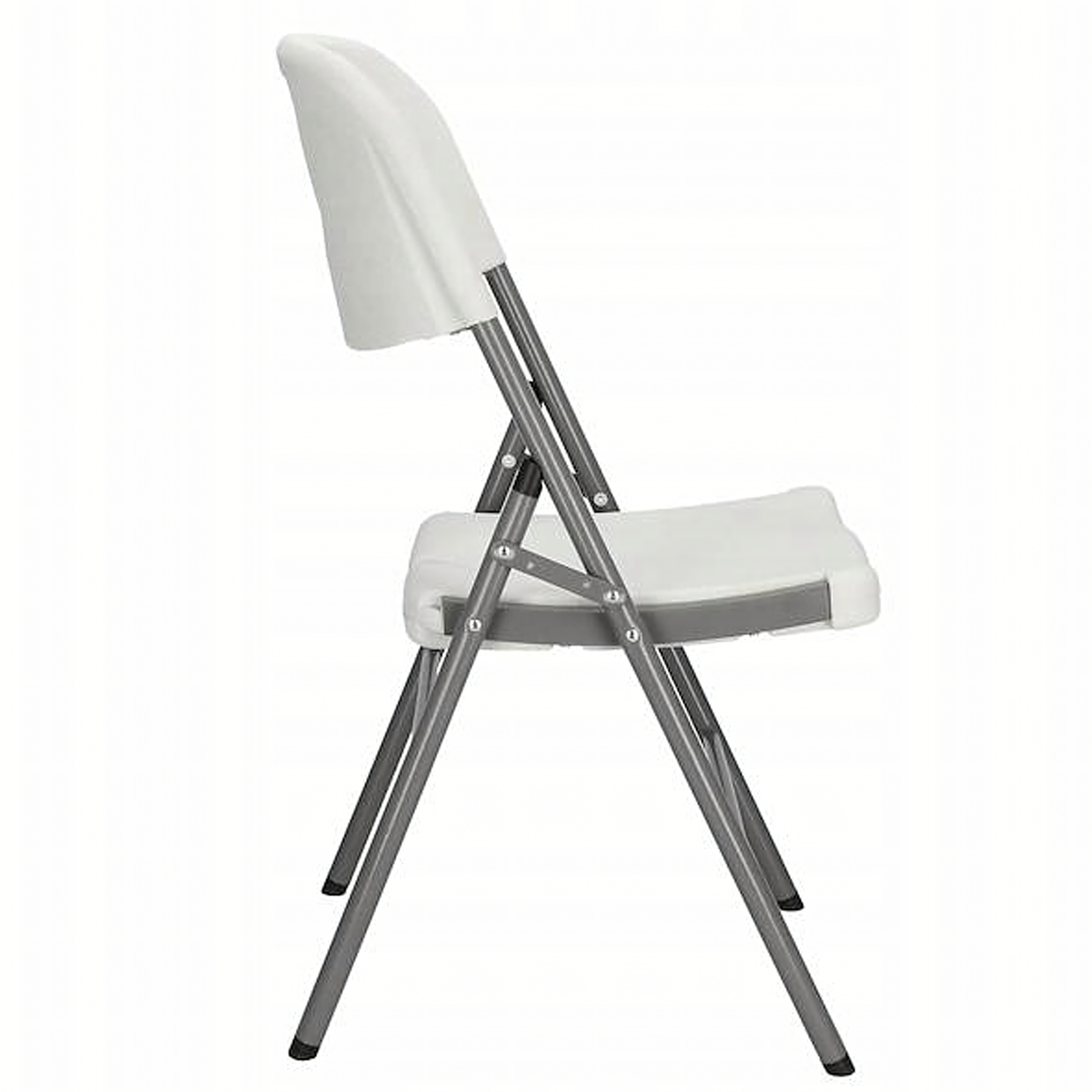White Folding Outdoor Catering Chairs for Picnic 4 pcs