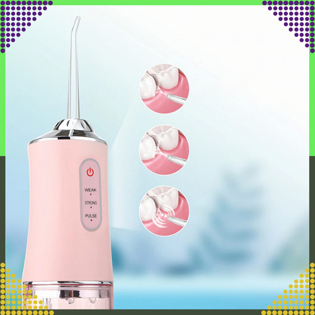 Cordless Dental Water Flosser with 4 Nozzles and 3 Modes 220 ml