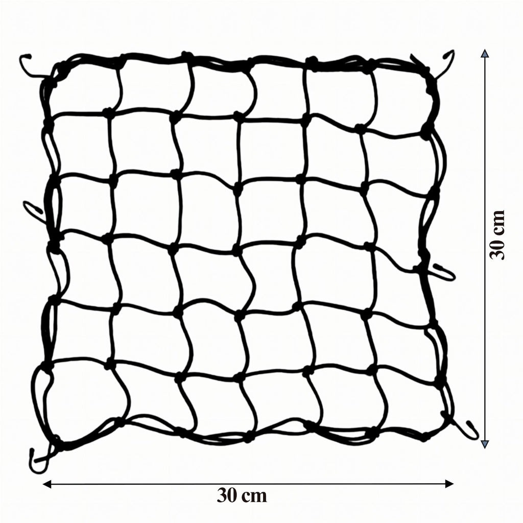 Elastne pagasivõrk 6 konksuga 30 × 30 cm RC-K-1991