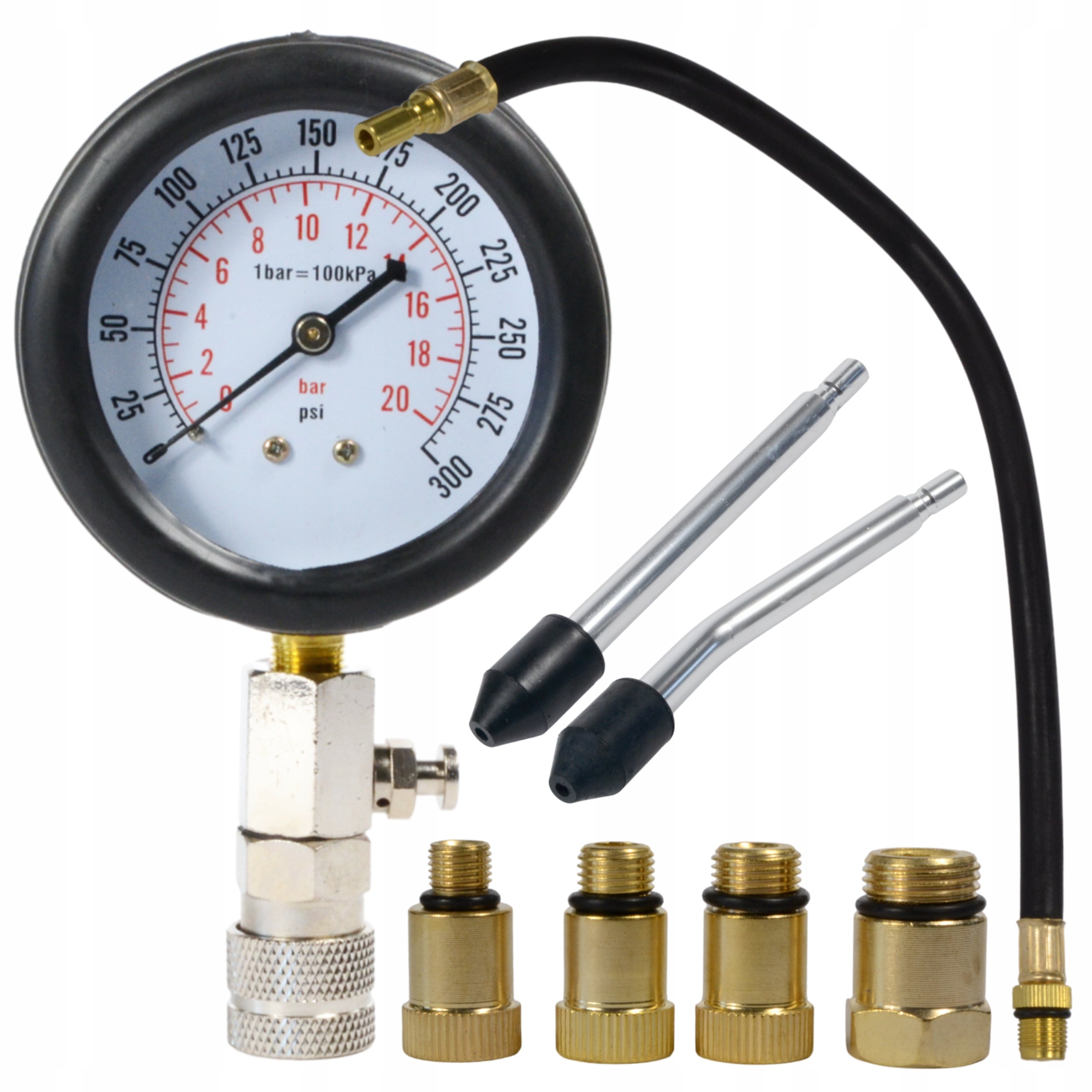 Blacktools bensiinimootori kompressioonirõhu tester 0–20 bar 27510