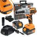 Cordless Impact Wrench 24V Power with 4Ah x2 Battery, Black, for Wheels