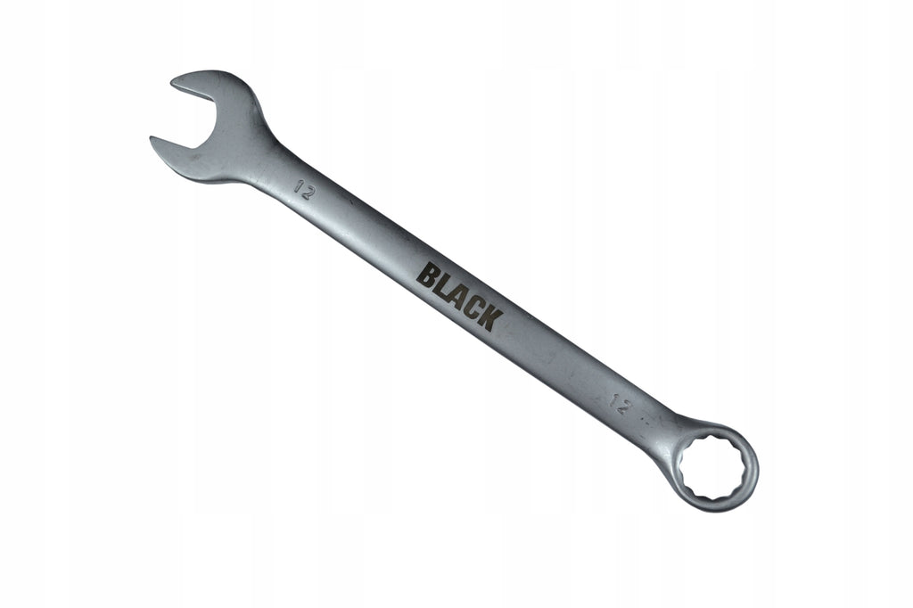 12mm Black CRV Open-End Ring Spanner
