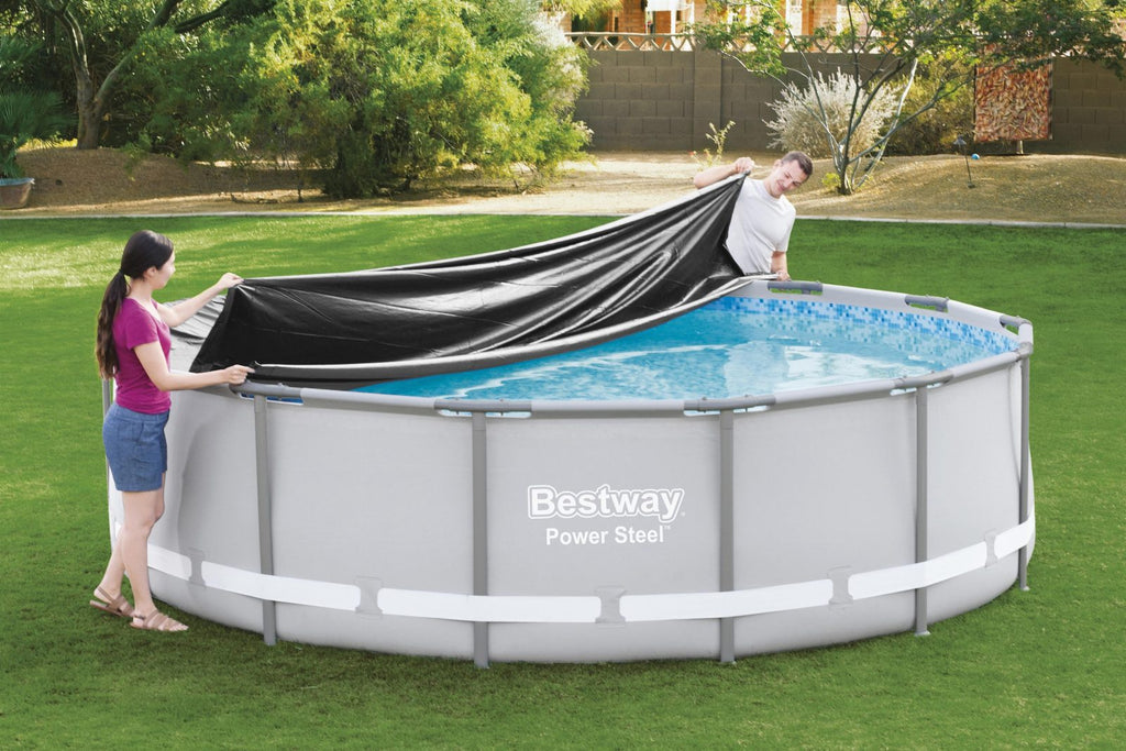 Bestway PVC-kaitsekate basseinile Ø 427 cm must 58248