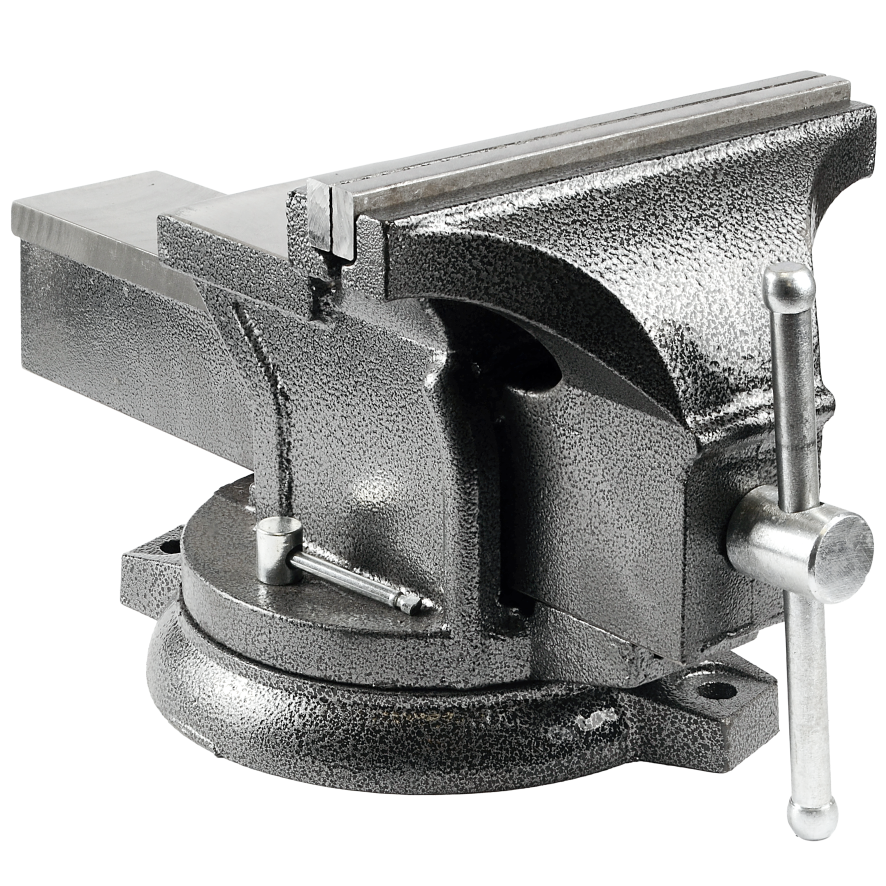 150mm Swivel Bench Vise with 360° Anvil, 10kg, Black Solid