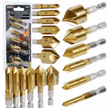 6-Piece Milling Drills, Conical Cutters, and Countersinks Set (P)