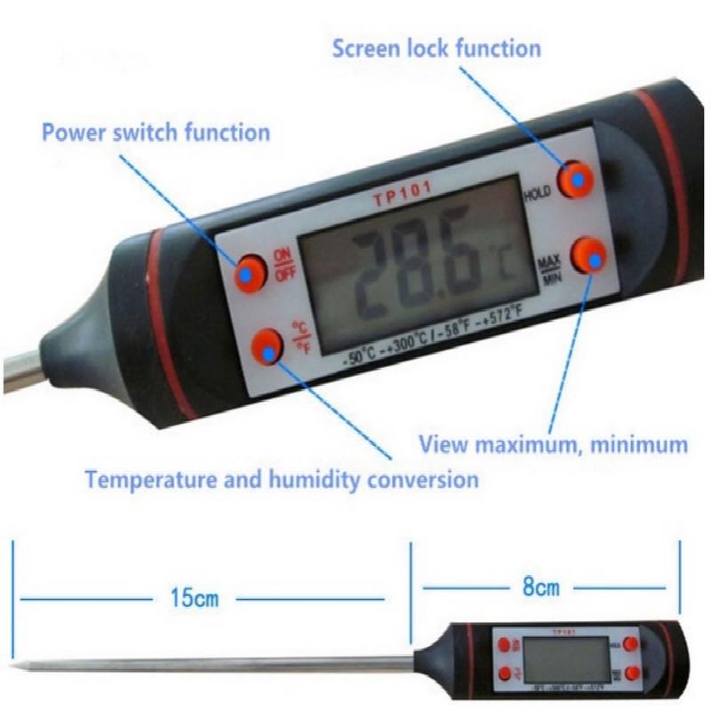 Digital Food Thermometer with LCD Display