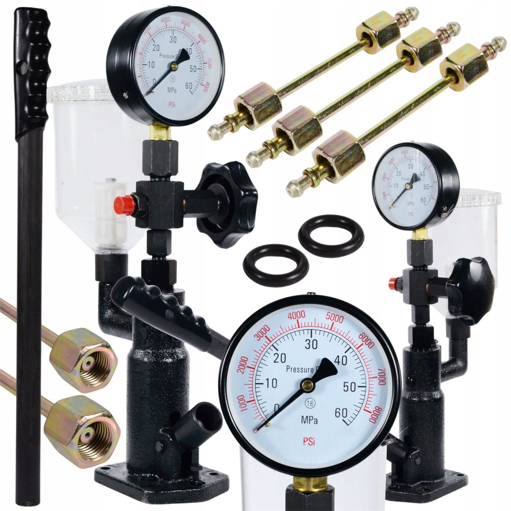 Black diisli pihusti tester 600 bar koos 3 adapteriga