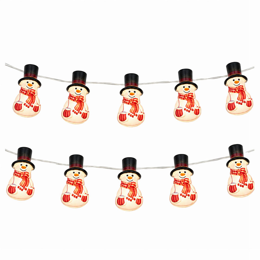 Lumememmekujuliste LED-valguskettide komplekt 10 tk 110 cm RC-K-2741