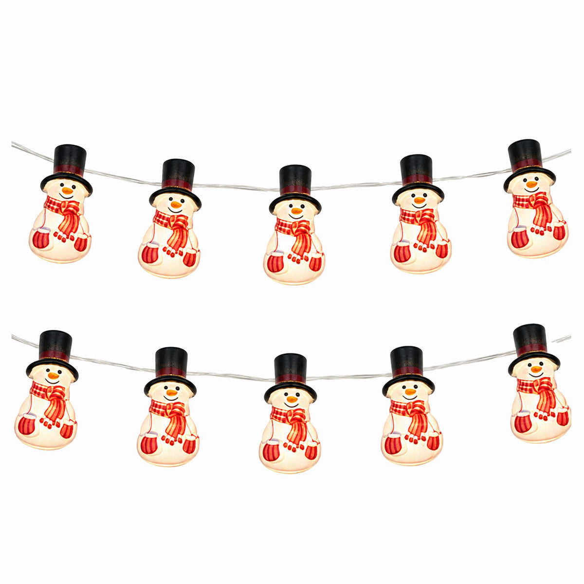 Lumememmekujuliste LED-valguskettide komplekt 10 tk 110 cm RC-K-2741