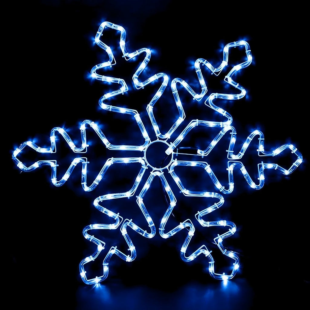 Lumehelbe LED-valguskett 120 LED-i 65 cm külm valge jõulukaunistus