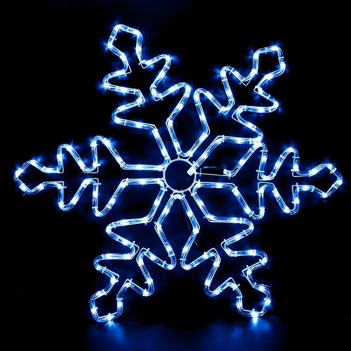 Lumehelbe LED-valguskett 120 LED-i 65 cm külm valge jõulukaunistus