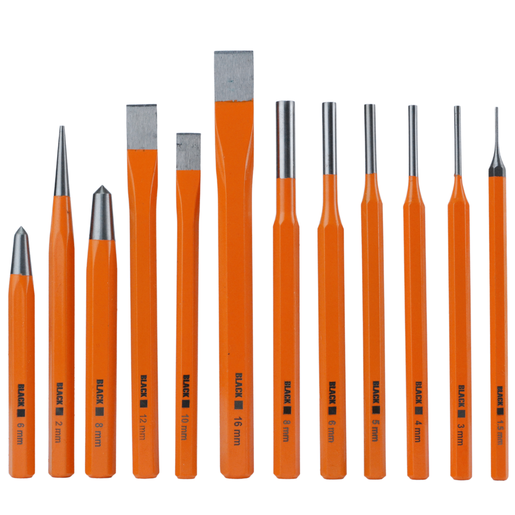12-Piece Metal Cutting Chisel Punch Set