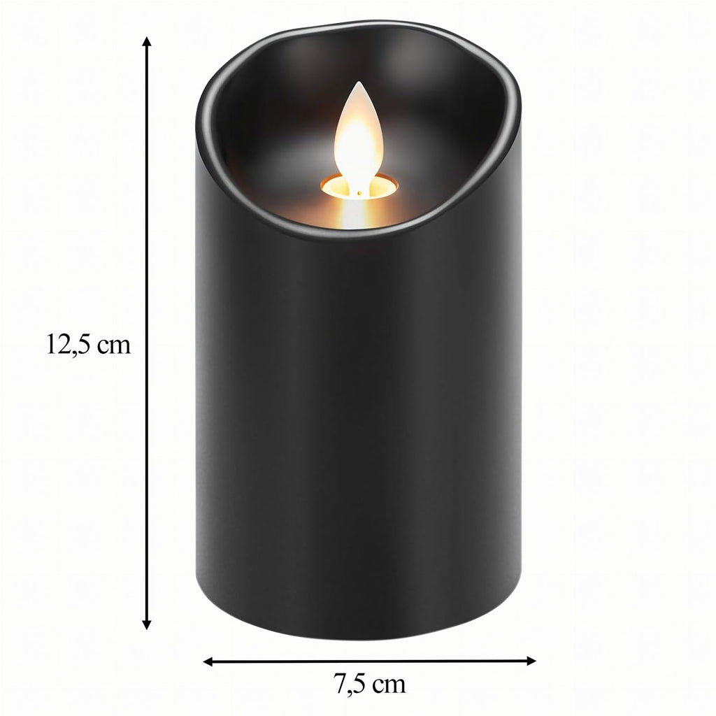 LED-küünlasisu väreleva leegi efektiga 12,5 cm RC-K-1838