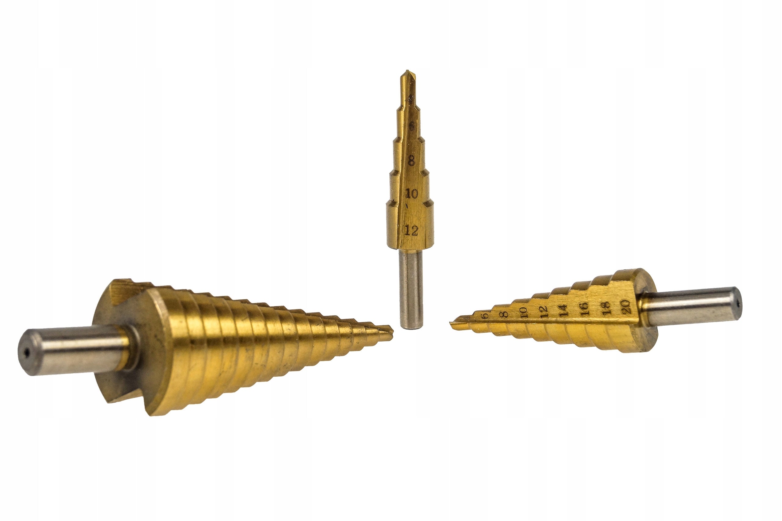 Titaanist HSS kooniline astmepuuride komplekt, 3 tk, 4-32mm