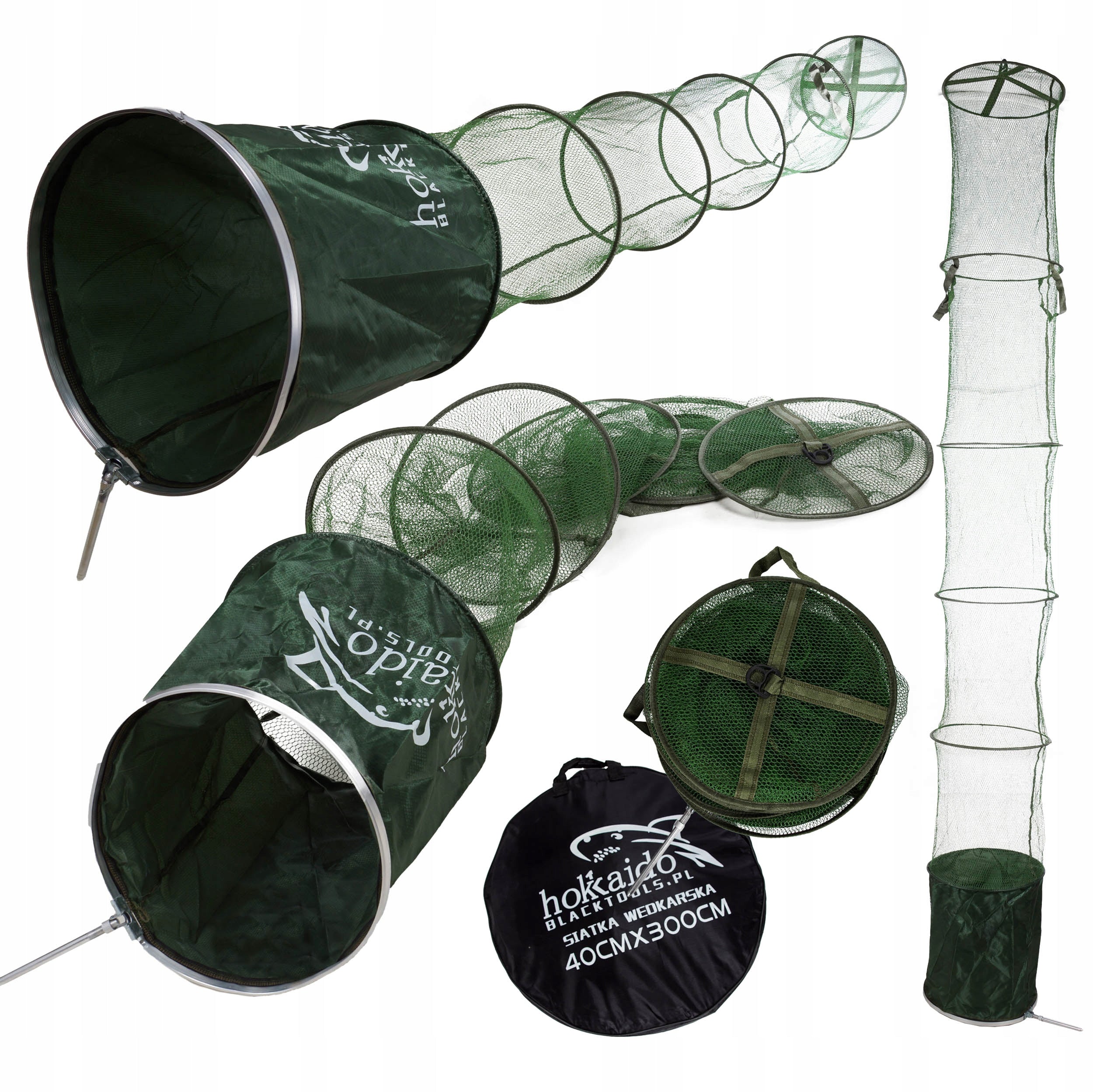 Kummist kalavõrk 3m x 40cm käepideme ja kattega