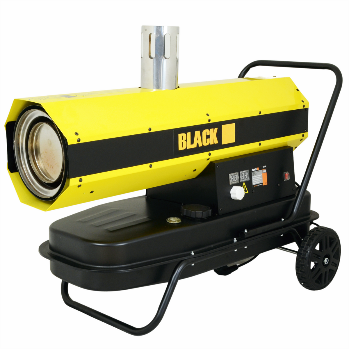 Black Tools 25 kW õlikütteseade korstna ja LCD-termostaadiga 55058