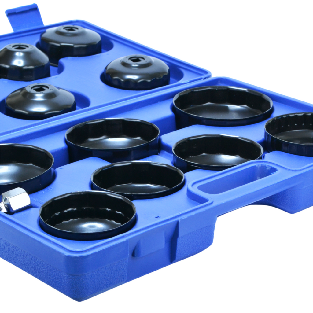 15-Piece Socket Wrench Set in Case for Unscrewing Oil Filters BL