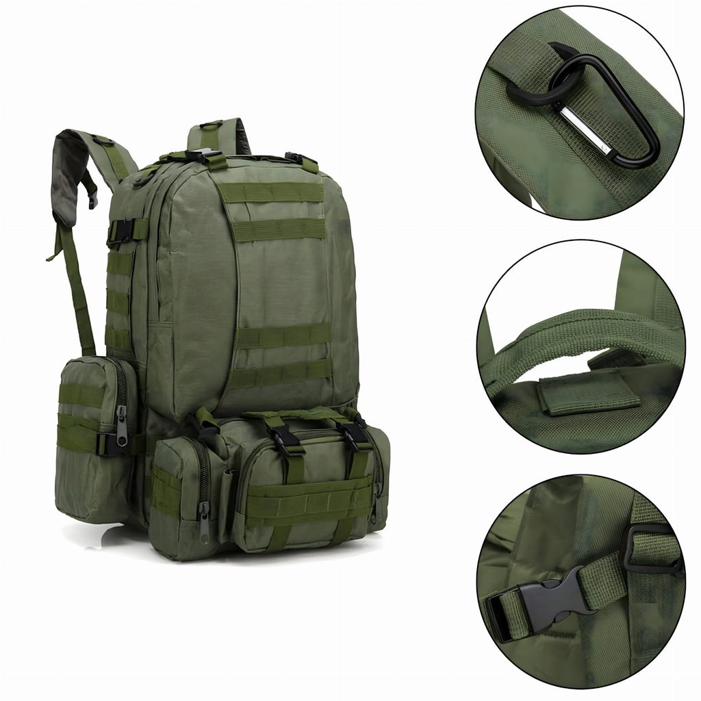 Military Tactical Backpack 4-in-1 Large 50L Green
