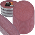 50 Pieces 125mm P80 Black Sanding Discs with Holes (D37)