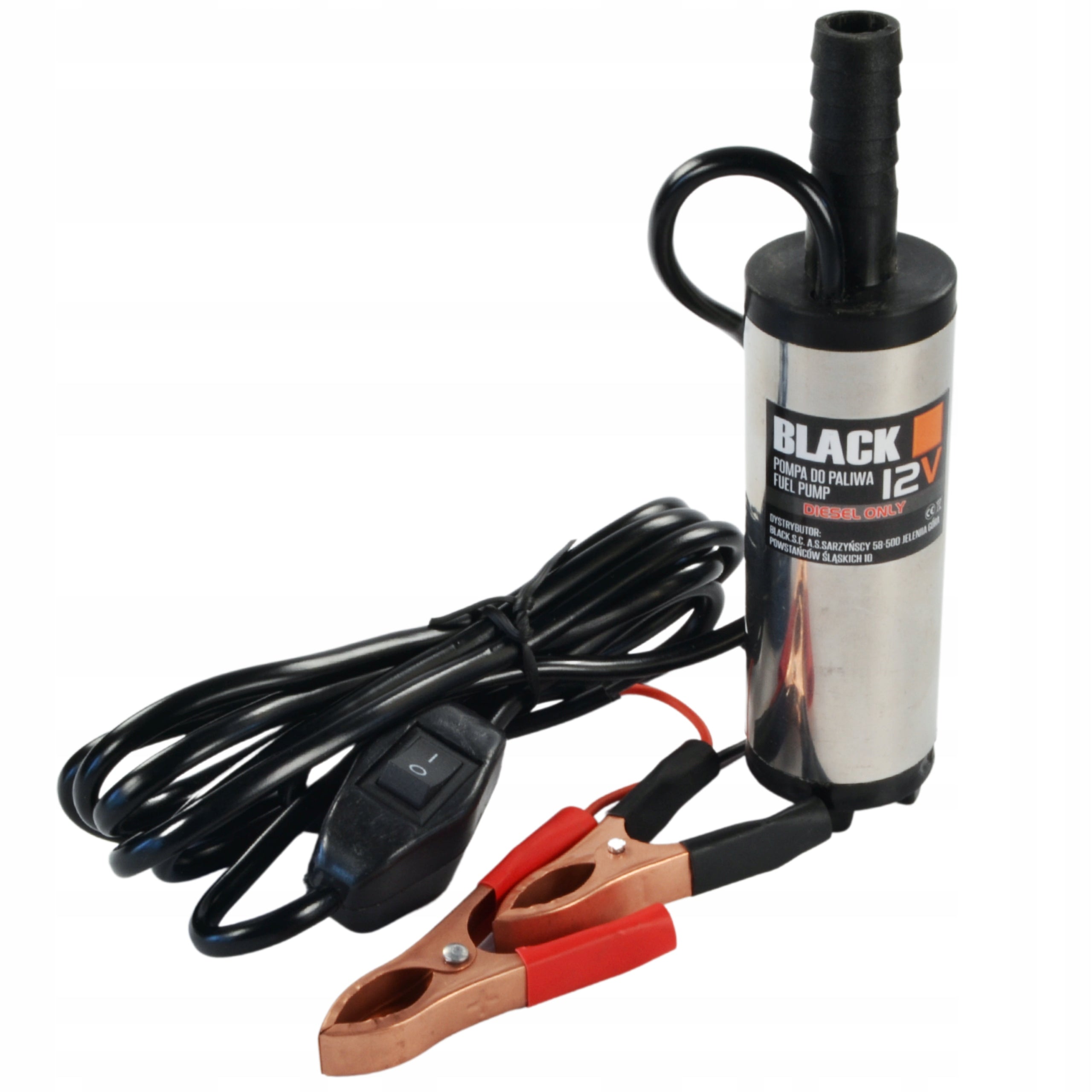Diislikütuse äravoolupump 12V 38mm 3 m Black kaabliga