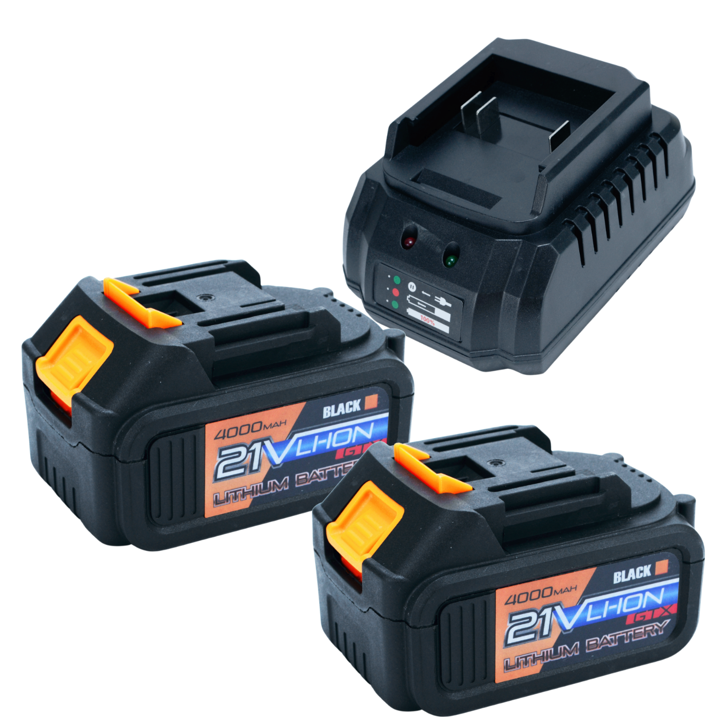 2-ühes juhtmevaba kruvikeeraja ja löökmutrivõtme tööriistakomplekt 21V 2x 4Ah