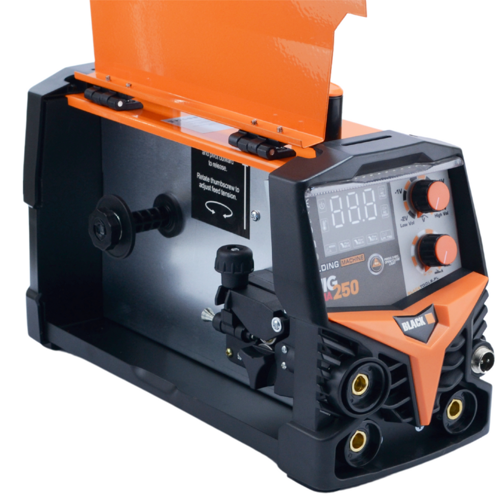 MIGOMAT MIG FCAW MMA 250A Flux Taustvalgustusega Black Komplekt Keevitusmasin