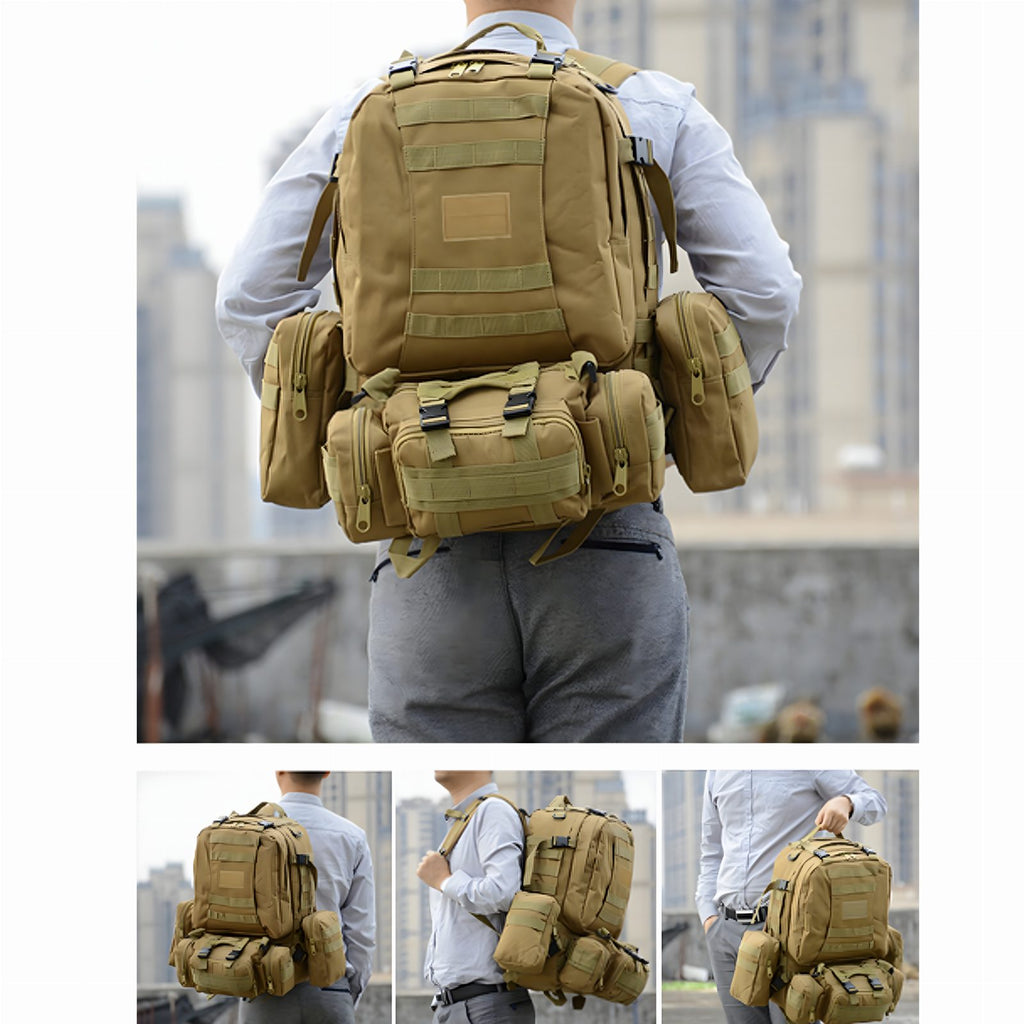 Military Tactical Backpack 4-in-1 Large 50L Green