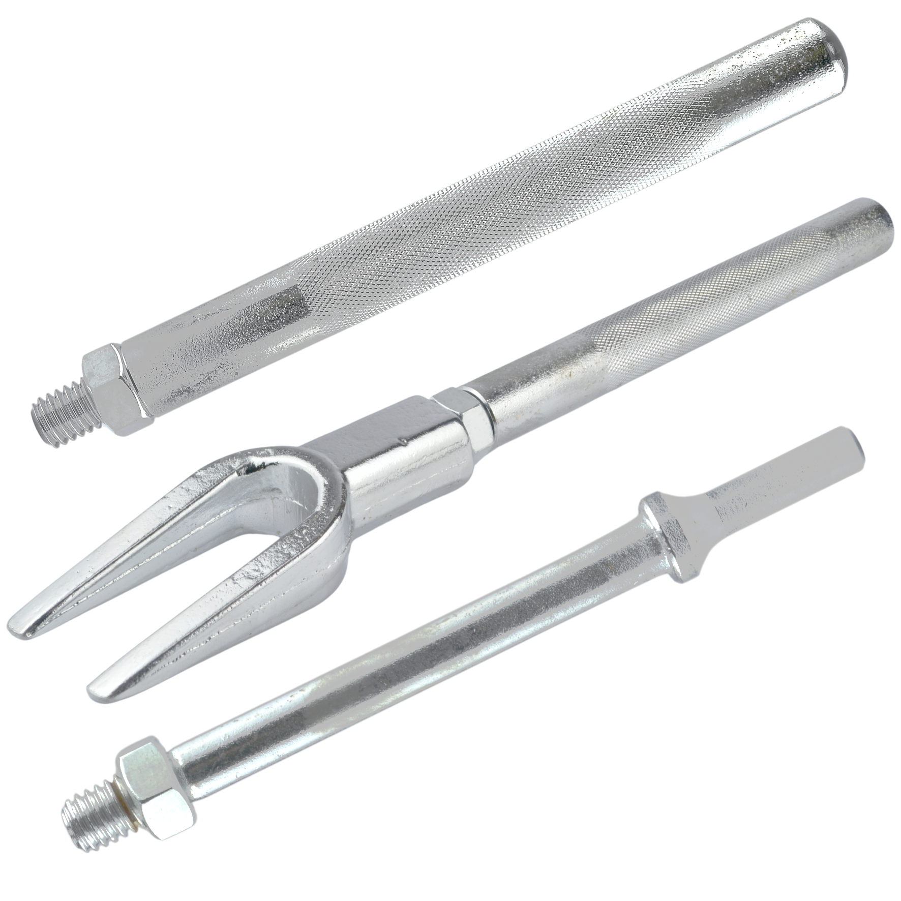 Tihvti ja roolivarda otsa eemaldamise kahvlid