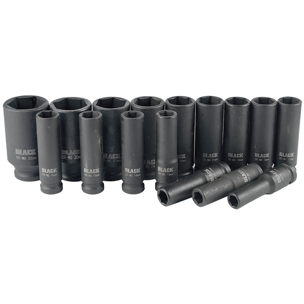 1/2" kuusnurksete löökpadrunite komplekt