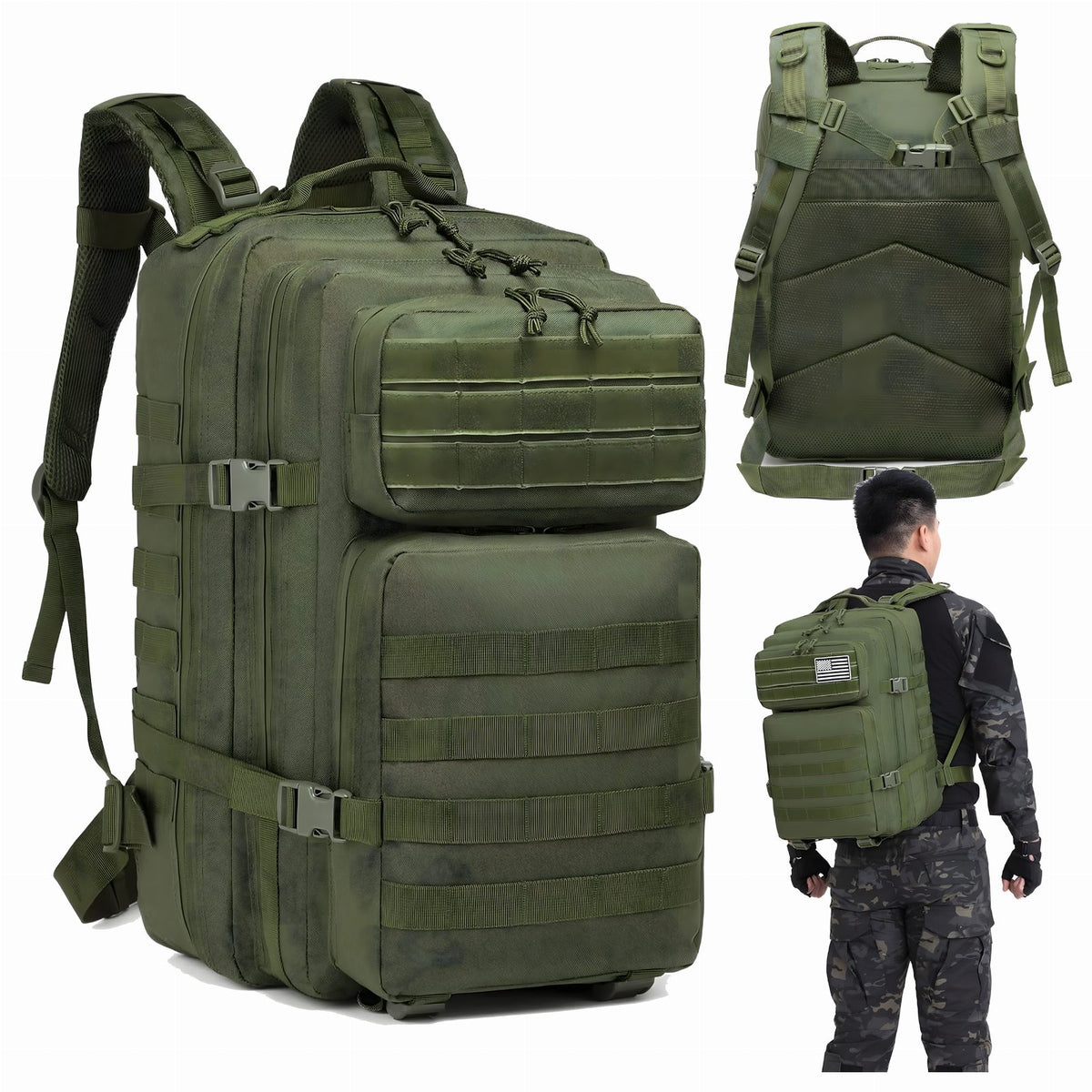 Taktikaline militaarstiilis reisiseljakott 45 l RC-K-1115