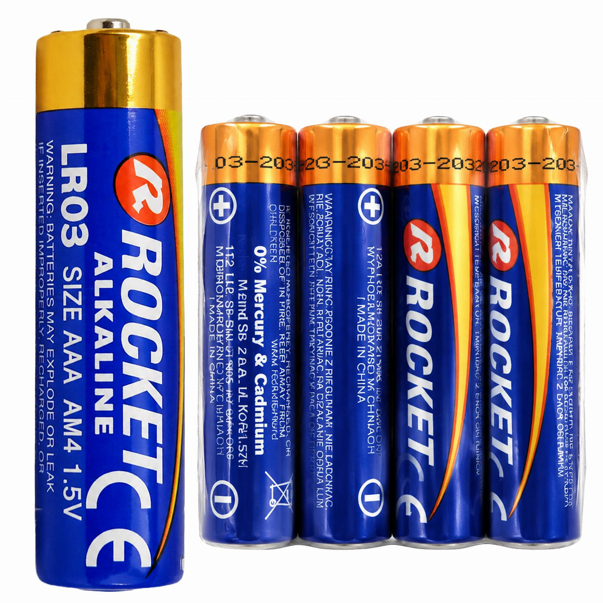 Rocket AAA (LR03) 1,5 V leelispatareid, 4 tk LR034SH-16075