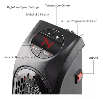 Eco Heater kaasaskantav pistiksoojendi 450 W, termostaat - Ostuklikk