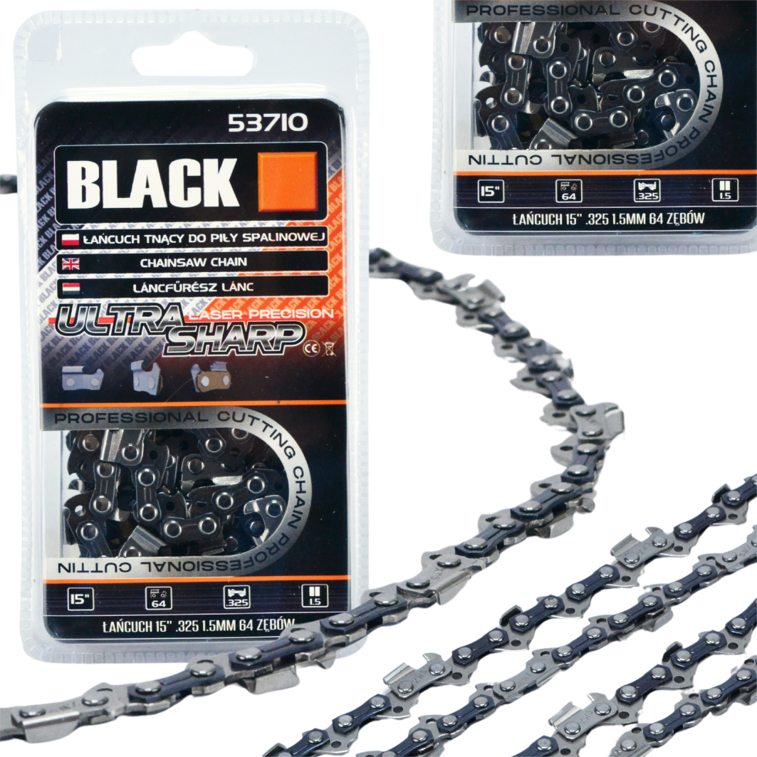 Lõikekett Husqvarna saele 325", 1.3mm, 64 lüli, 15" (38cm), Black