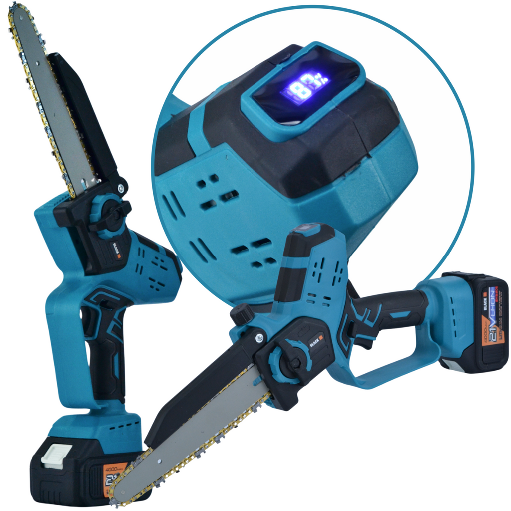 21V juhtmeta 6-ühes tööriistakomplekt: haamer, mutrivõti, lihvija, kruvikeeraja, saag, oksalõikur