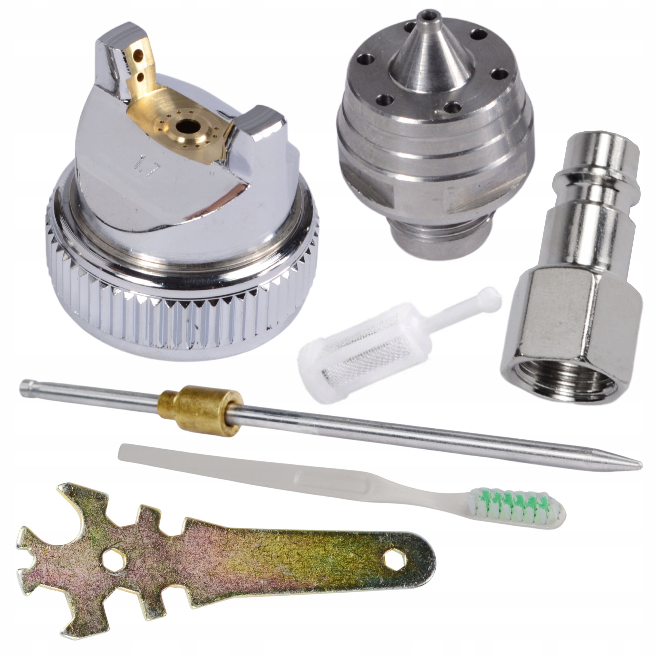 HVLP värvipihustuspüstol 1.4mm ja 1.7mm düüsidega, tasuta lahusti