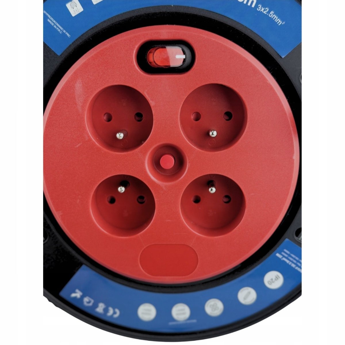 25 m pikenduskaabli rull 3×2,5 mm² IP44 ratastega raamiga (25 m)