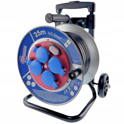 Ehitus - /aianduspikendusjuhe trumlil 25 m, 3×2,5 mm², metalltrummel (IP44) - Ostuklikk