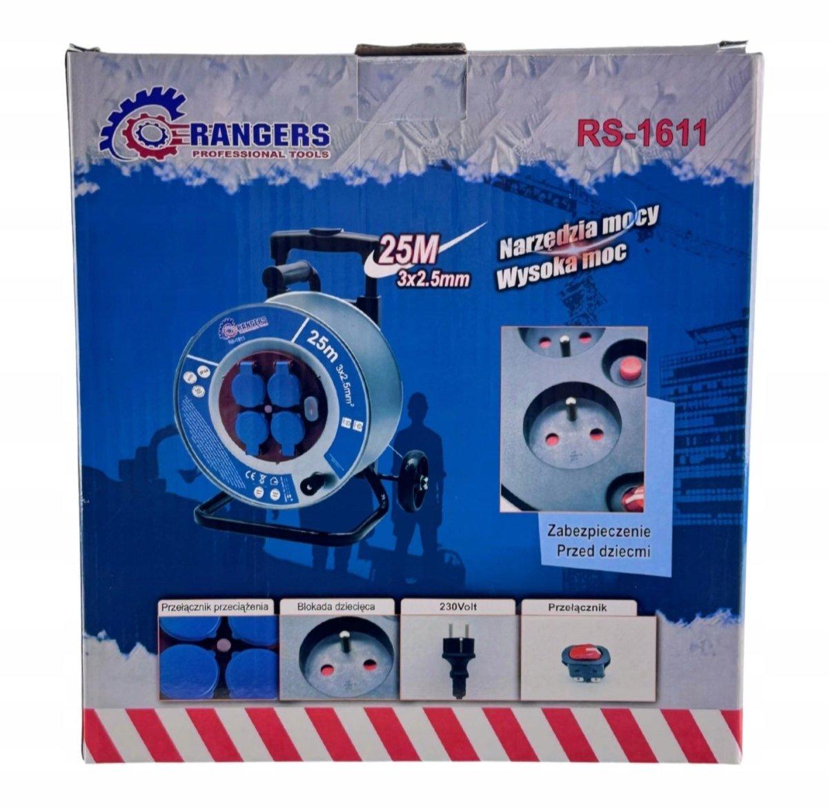 Ehitus - /aianduspikendusjuhe trumlil 25 m, 3×2,5 mm², metalltrummel (IP44) - Ostuklikk