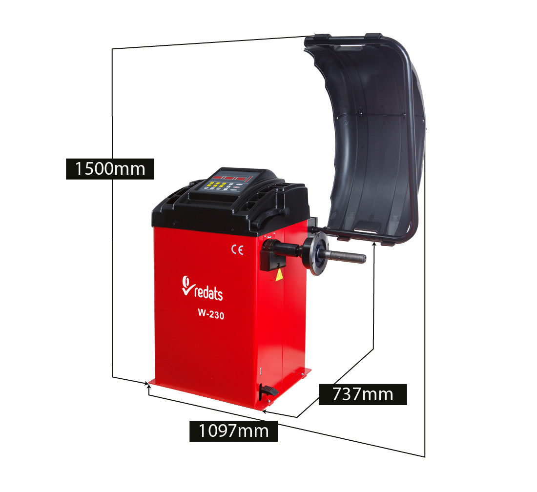 REDATS W-230 automaatne rattatasakaalustaja 10–24″, laser